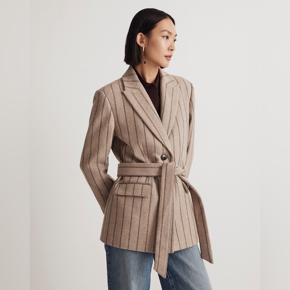 Madewell Jackets & Blazers - MADEWELL The Bedford Oversized Belted Blazer Sz 6